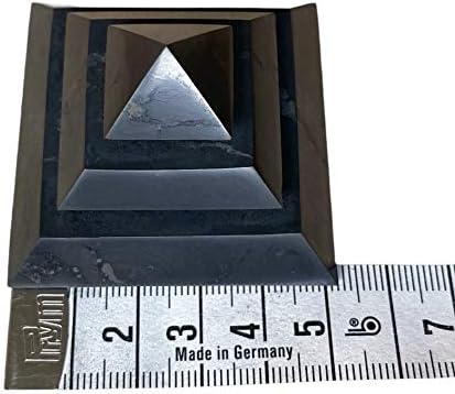 פירמידה שונגיט 1.97 אינץ '50 ממ מלוטשת | שונגיט טבעי מקארליה רוסיה | אבן ריפוי | הגנת EMF | צ'אקרה